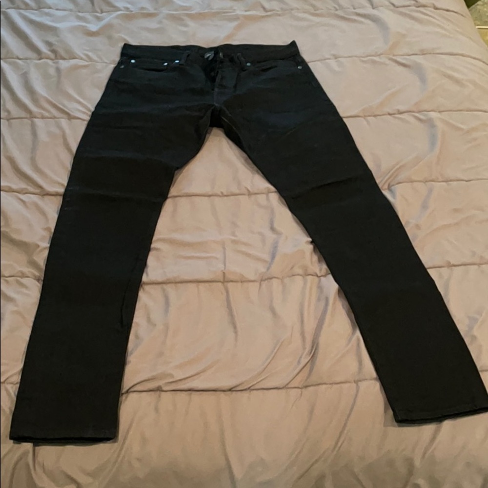 John Elliott black Japanese denim.